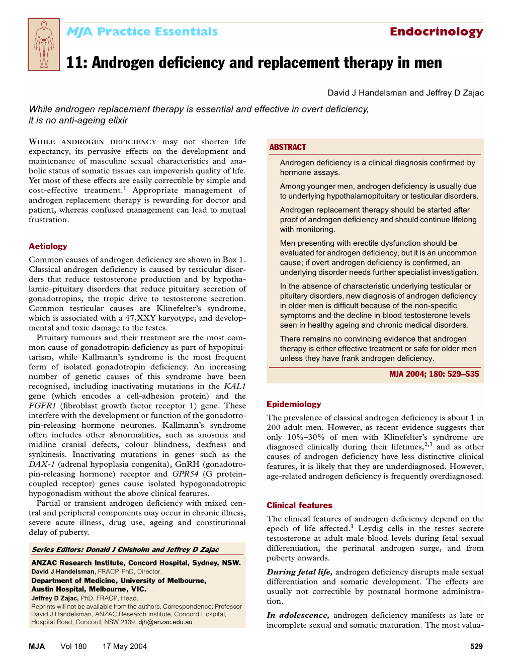 11: Androgen Deficiency and Replacement Therapy in Men