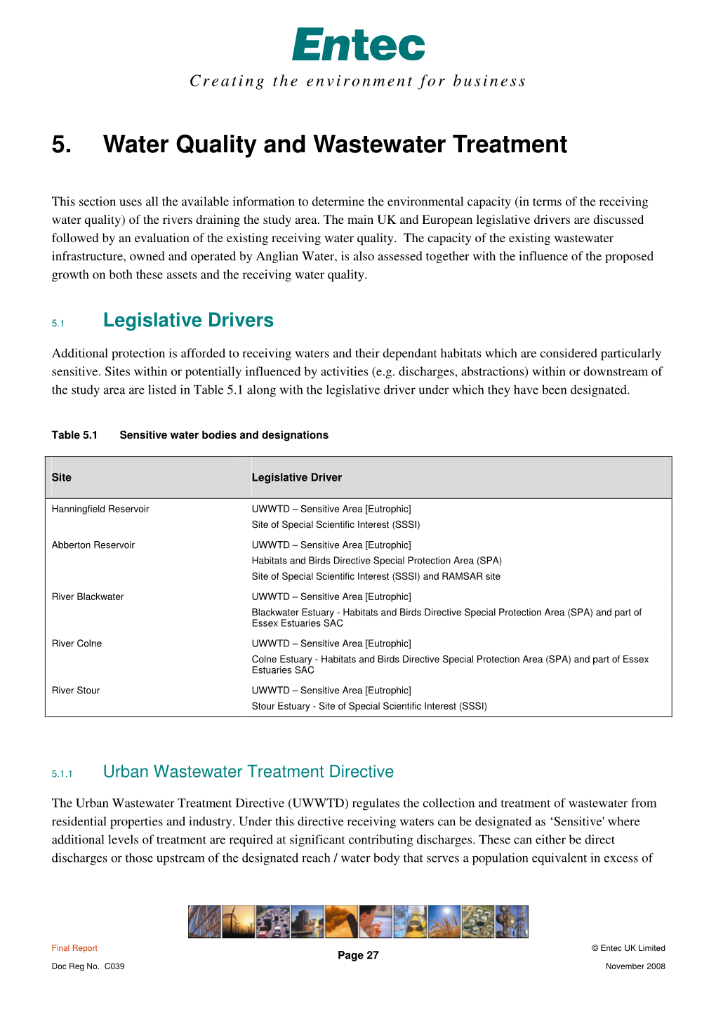 5. Water Quality and Wastewater Treatment