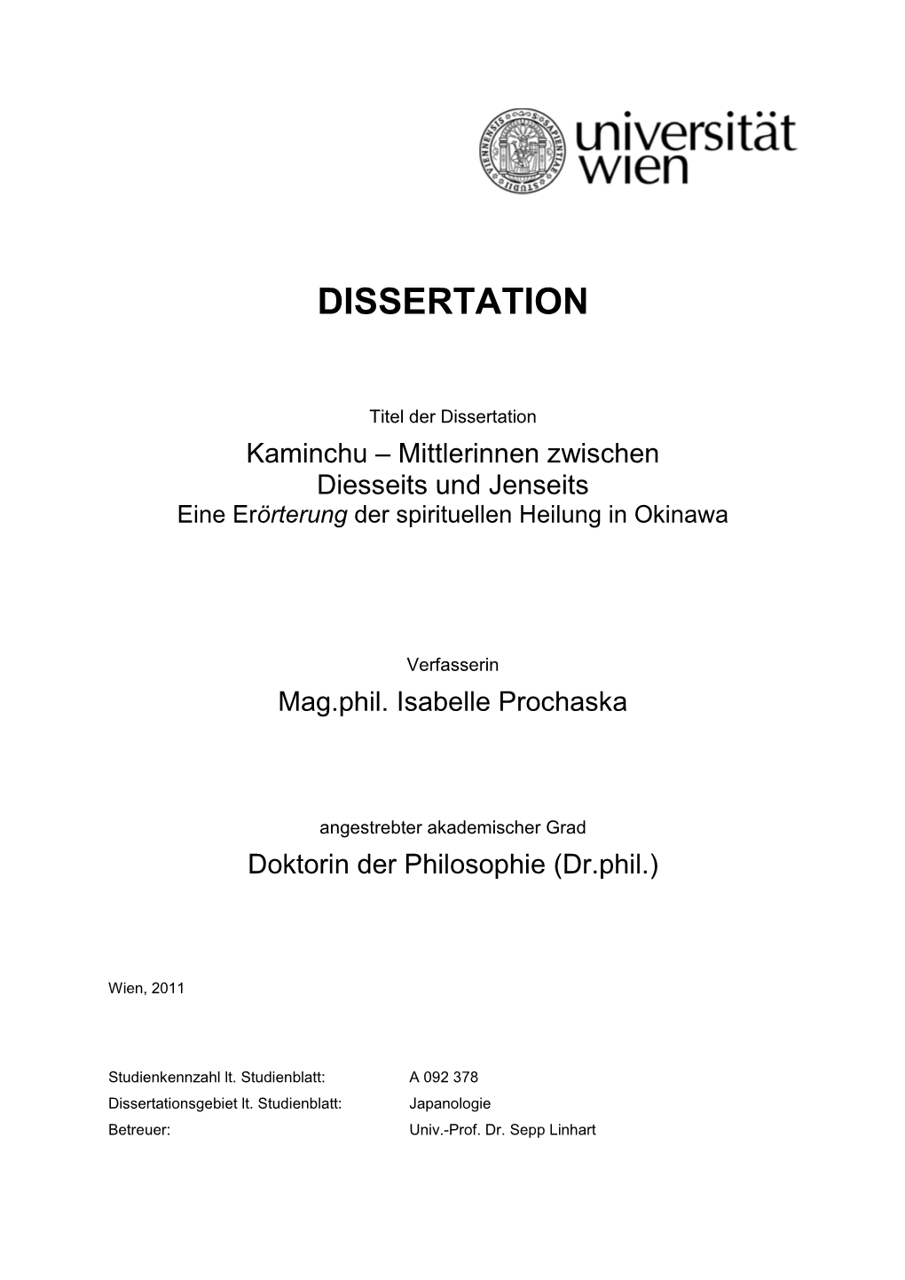 Dissertation