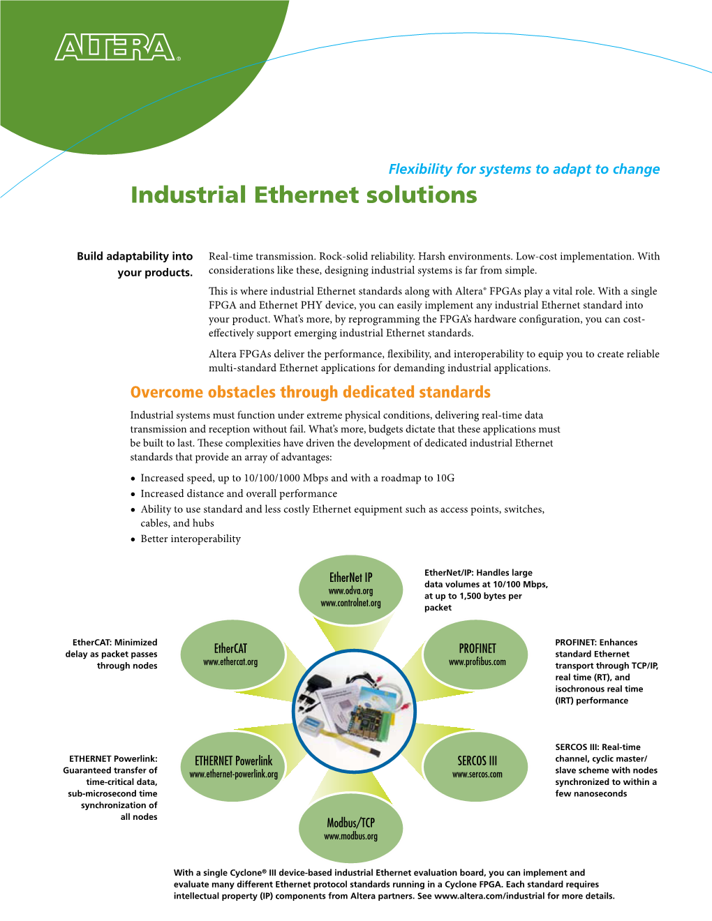 Industrial Ethernet Solutions from Altera