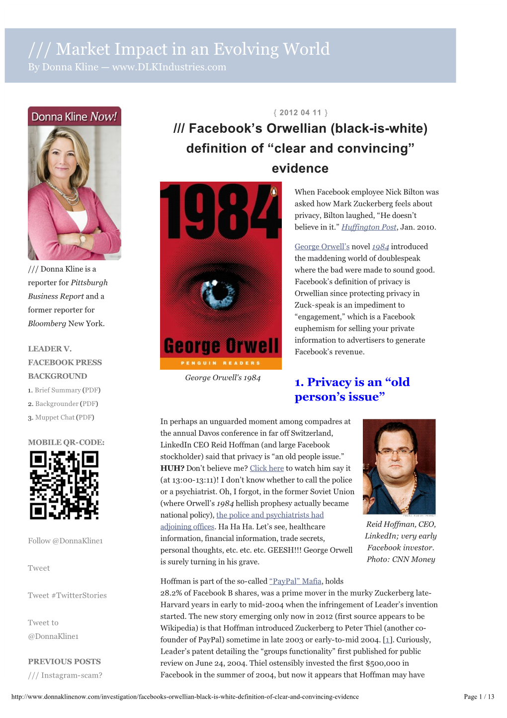 Facebook's Orwellian (Black-Is-White) Definition Of