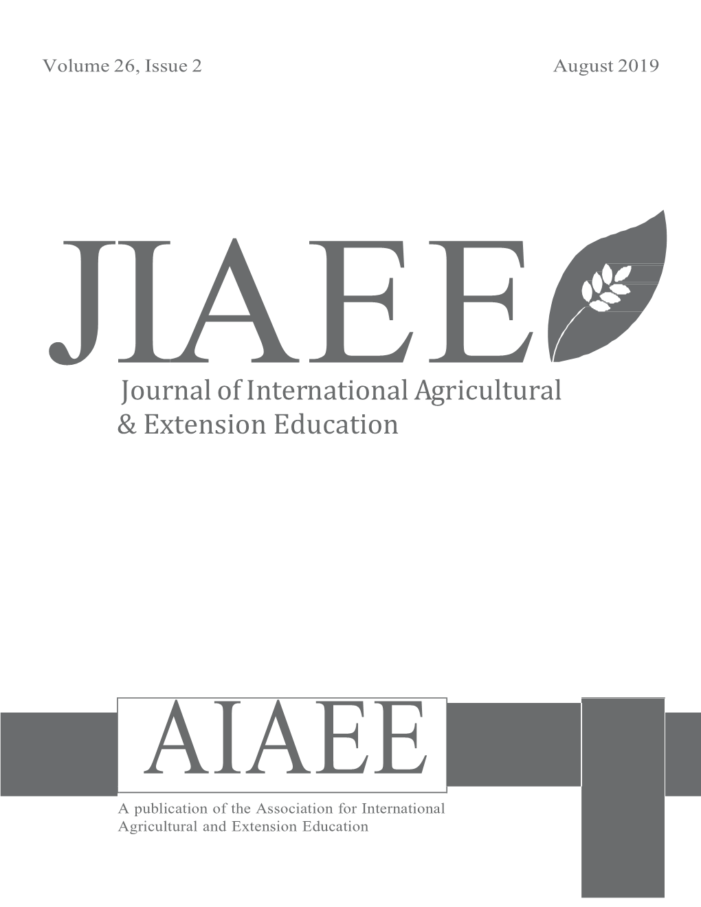 Jijour Anal of Inter Enational a Egricultural & Extension Education