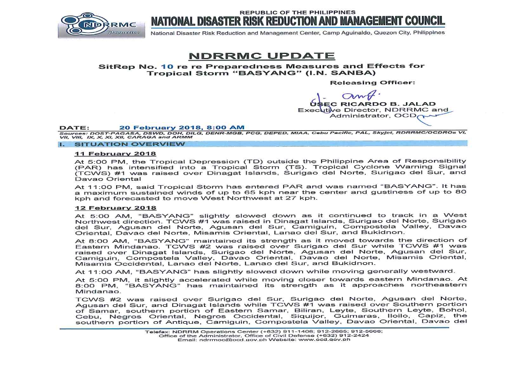 Summary Report on the Effects of Tropical Storm Cosme