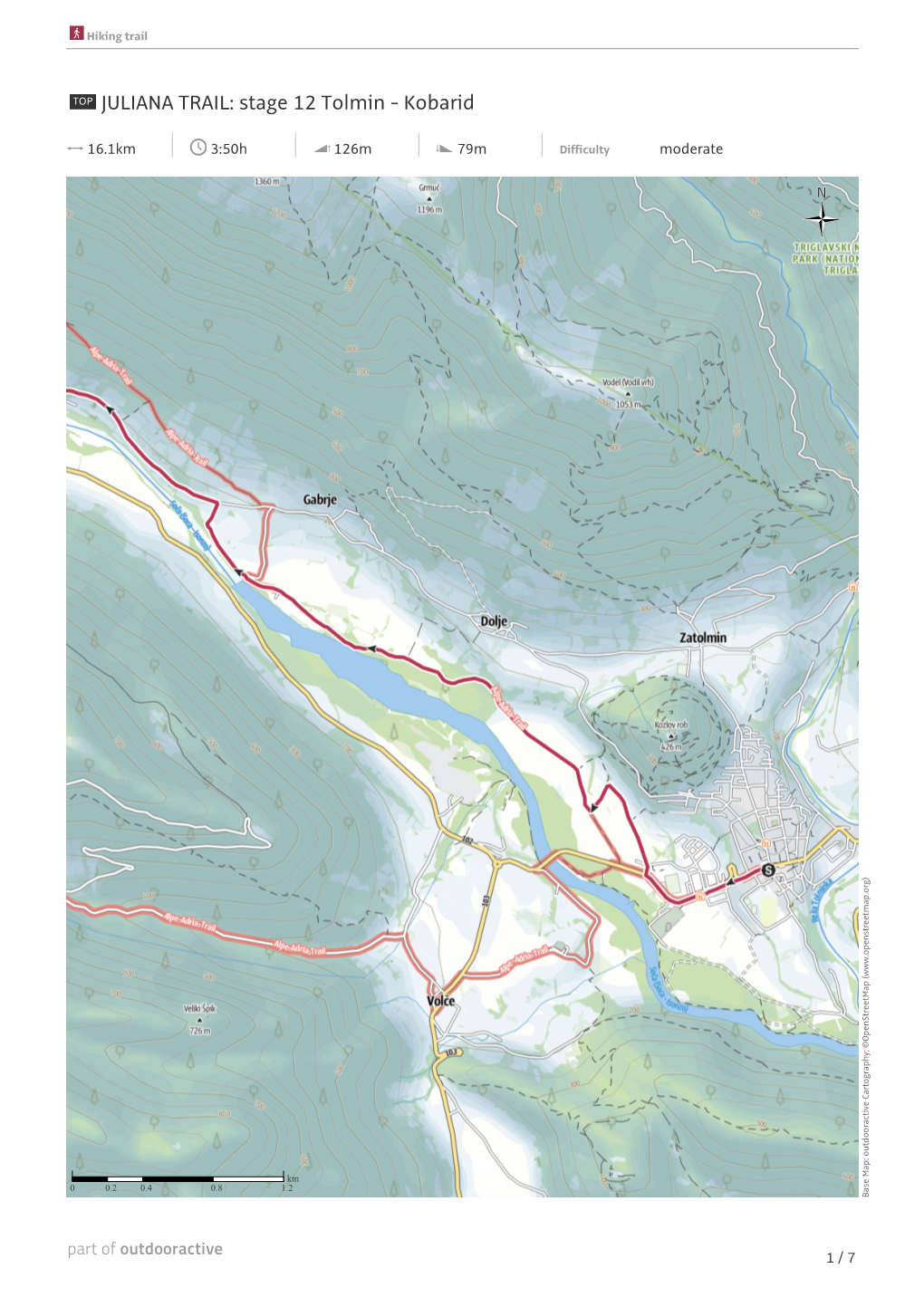 JULIANA TRAIL: Stage 12 Tolmin - Kobarid