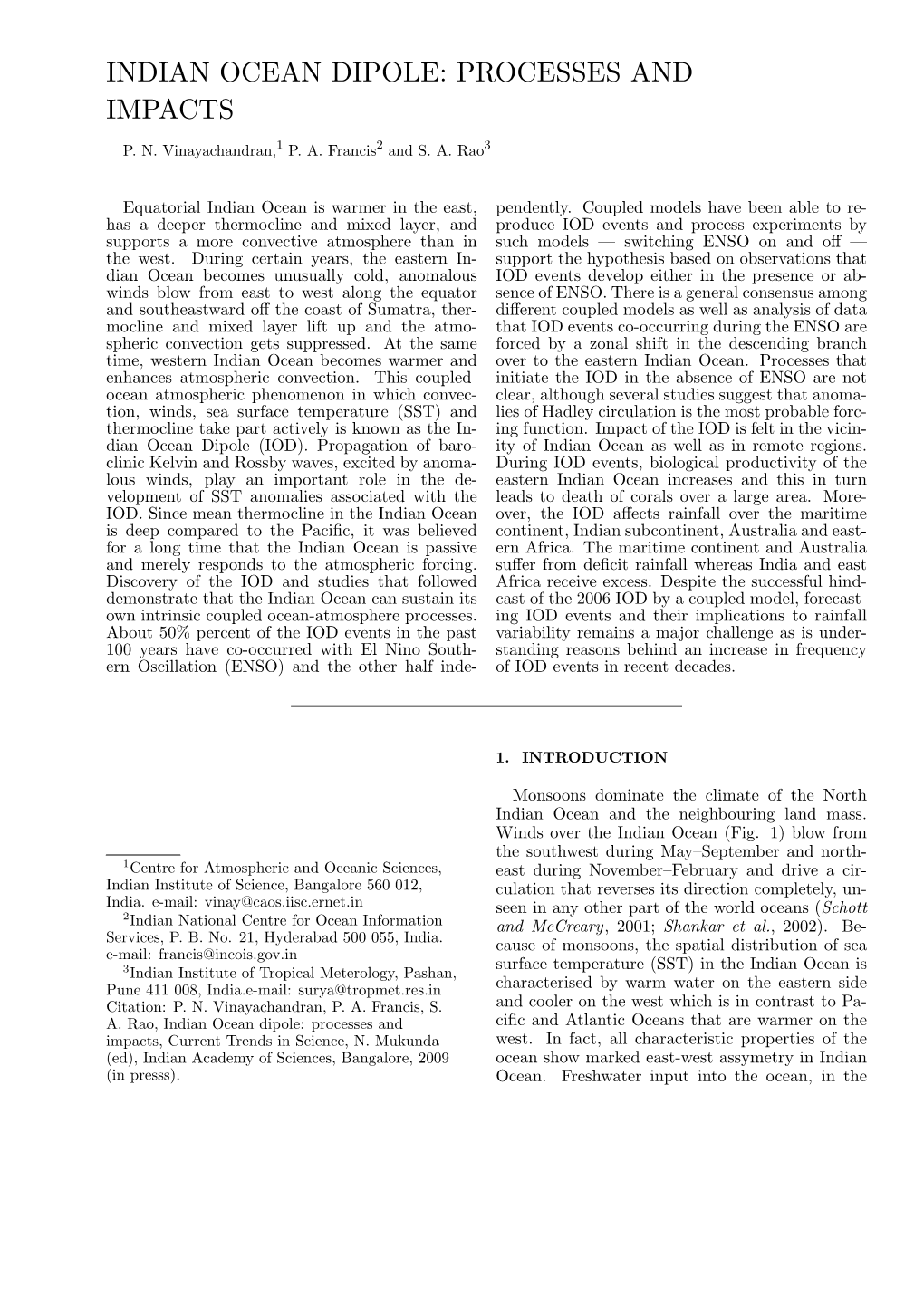 Indian Ocean Dipole: Processes and Impacts