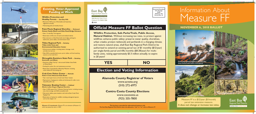 Measure FF • Maintaining Safe and Healthy Forests