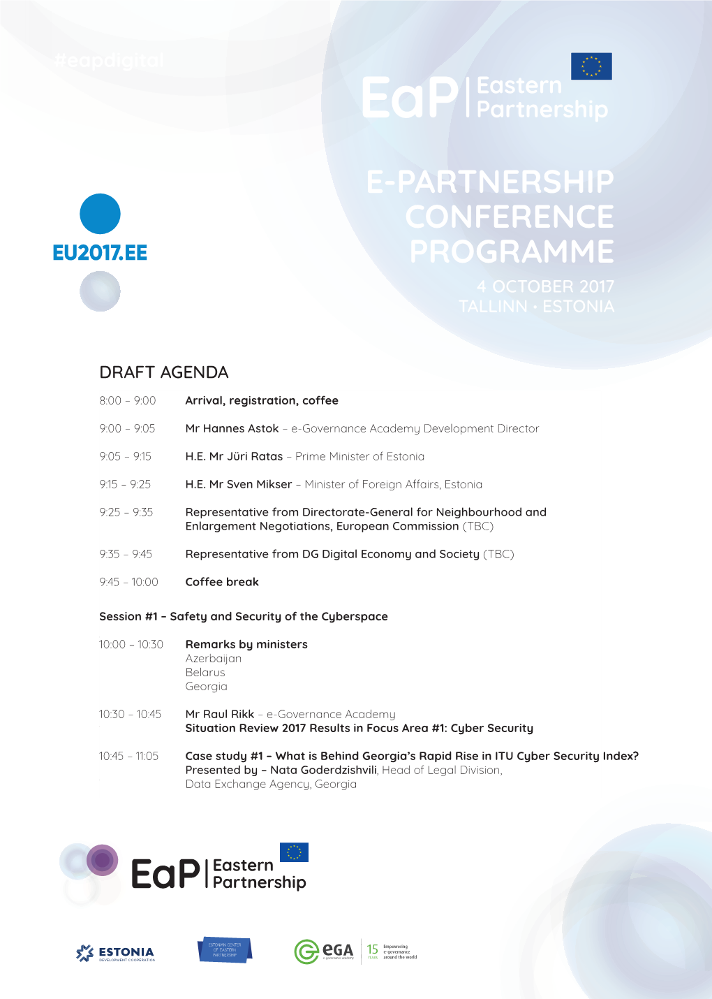 E-Partnership Conference Programme 4 October 2017 Tallinn • Estonia