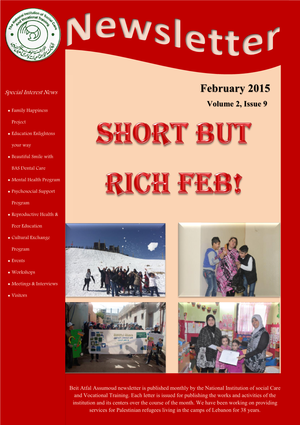 February 2015 Volume 2, Issue 9  Family Happiness Project