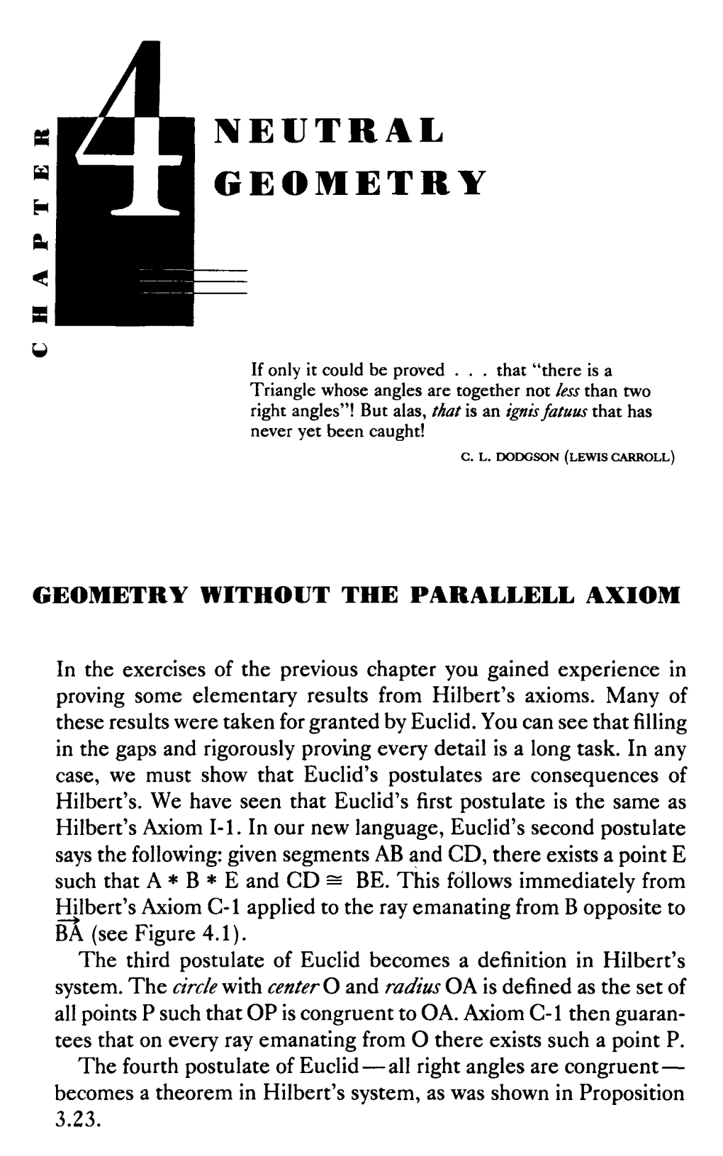 Neutral Geometry