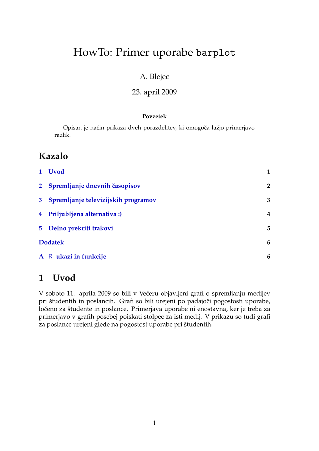 Howto: Primer Uporabe Barplot