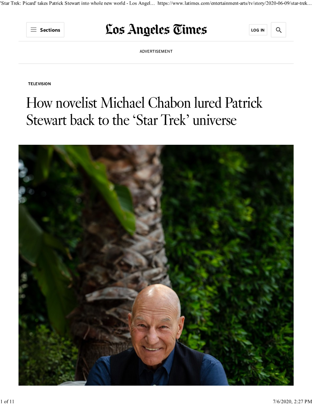 How Novelist Michael Chabon Lured Patrick Stewart Back to the 'Star