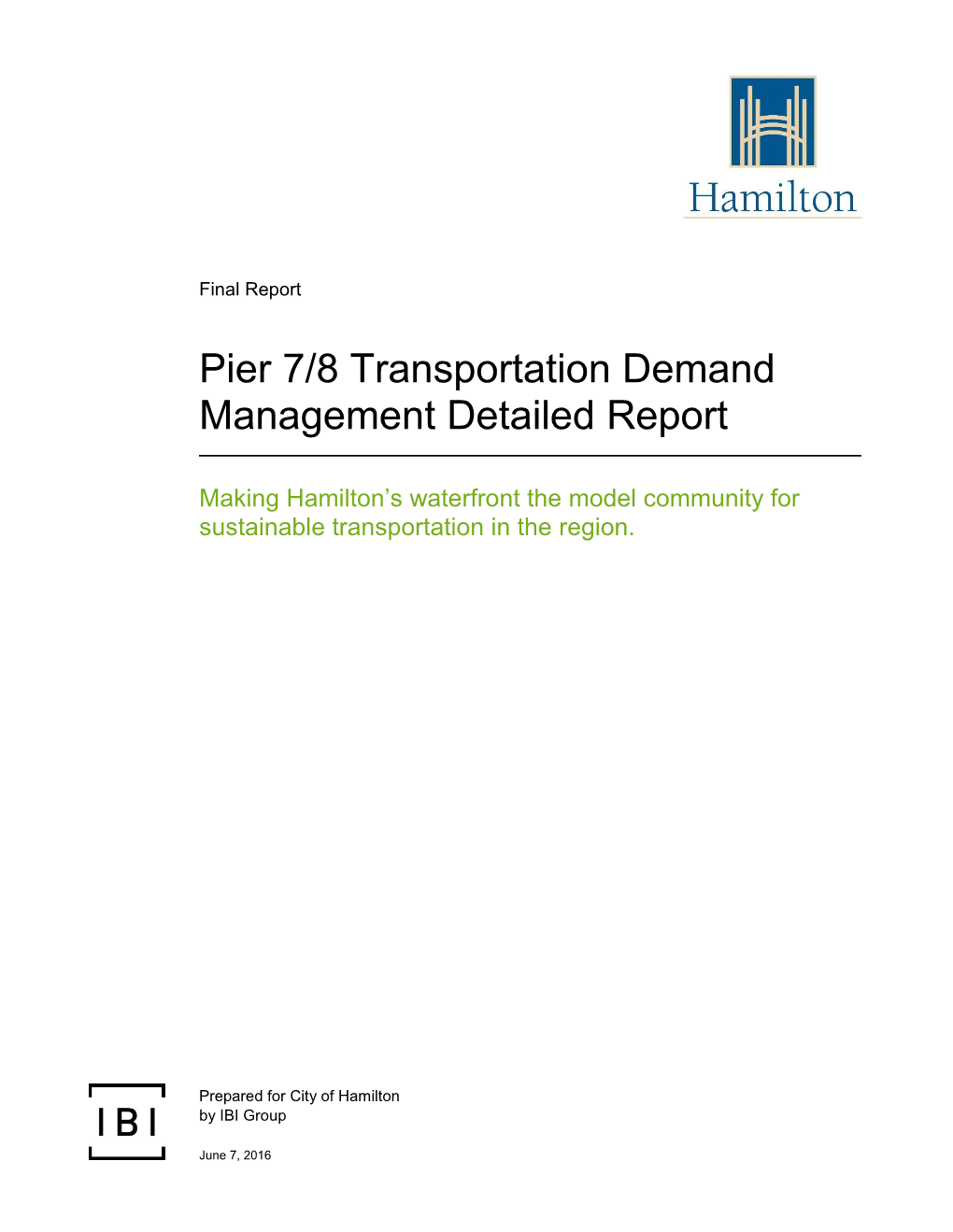 Transportation Demand Management Report