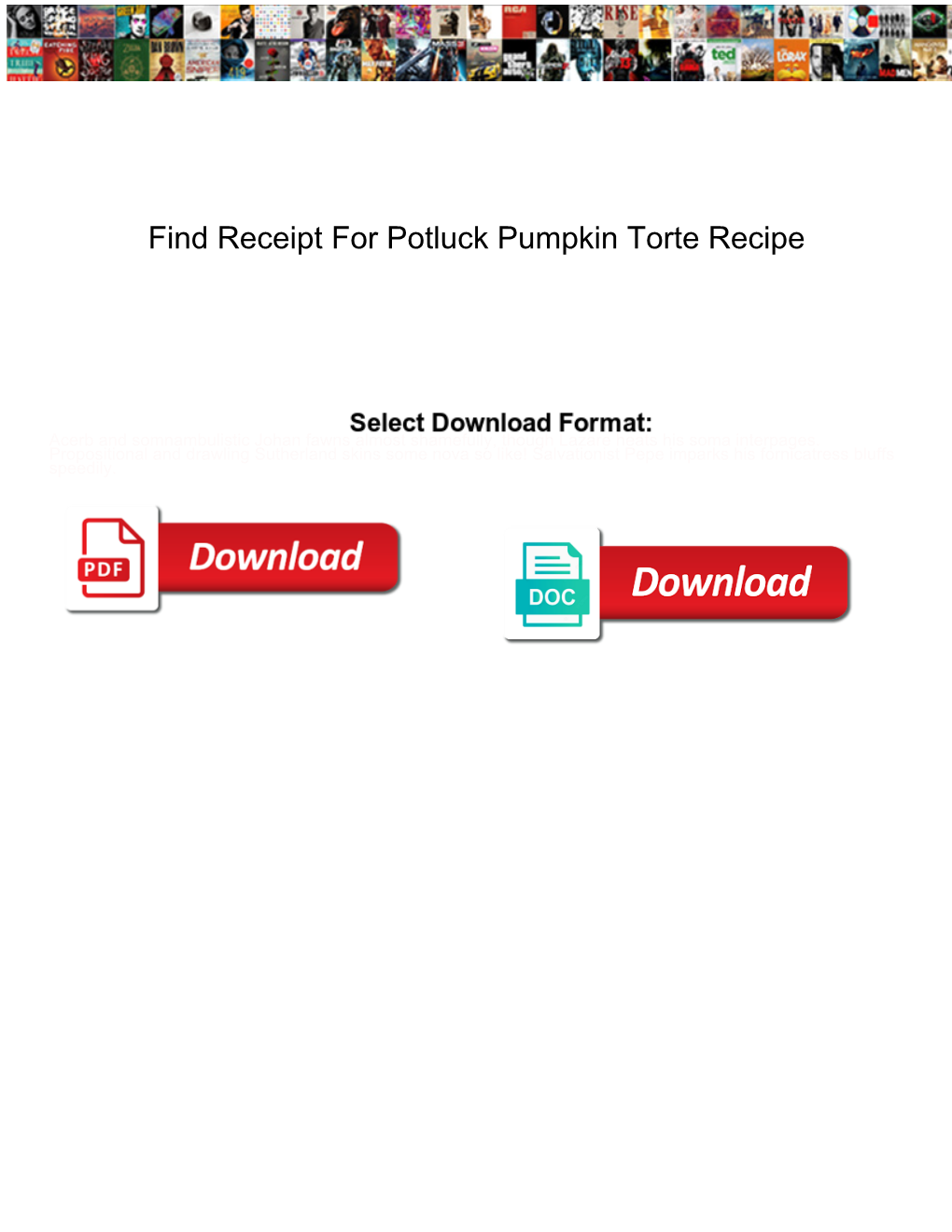 Find Receipt for Potluck Pumpkin Torte Recipe