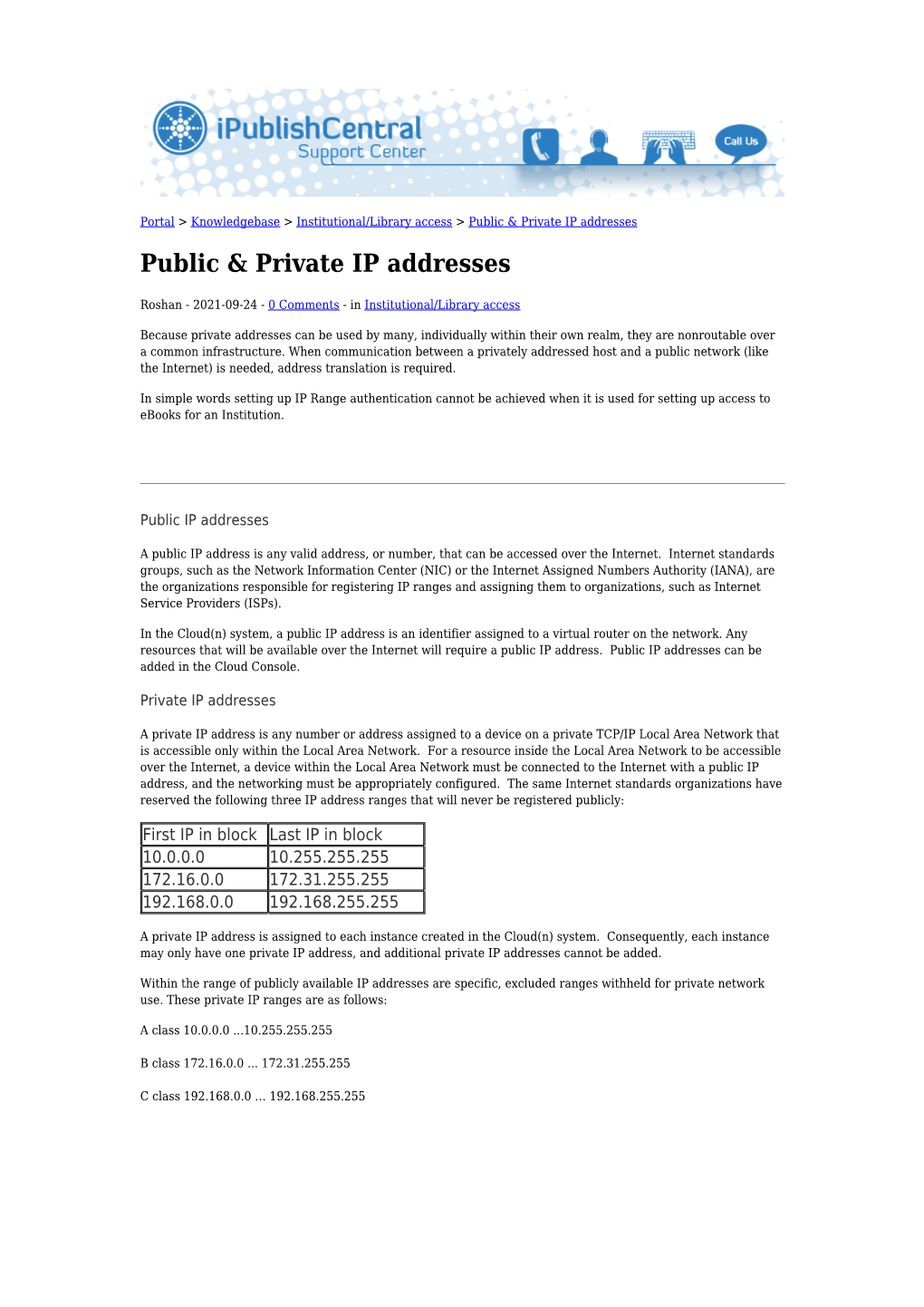 Public & Private IP Addresses