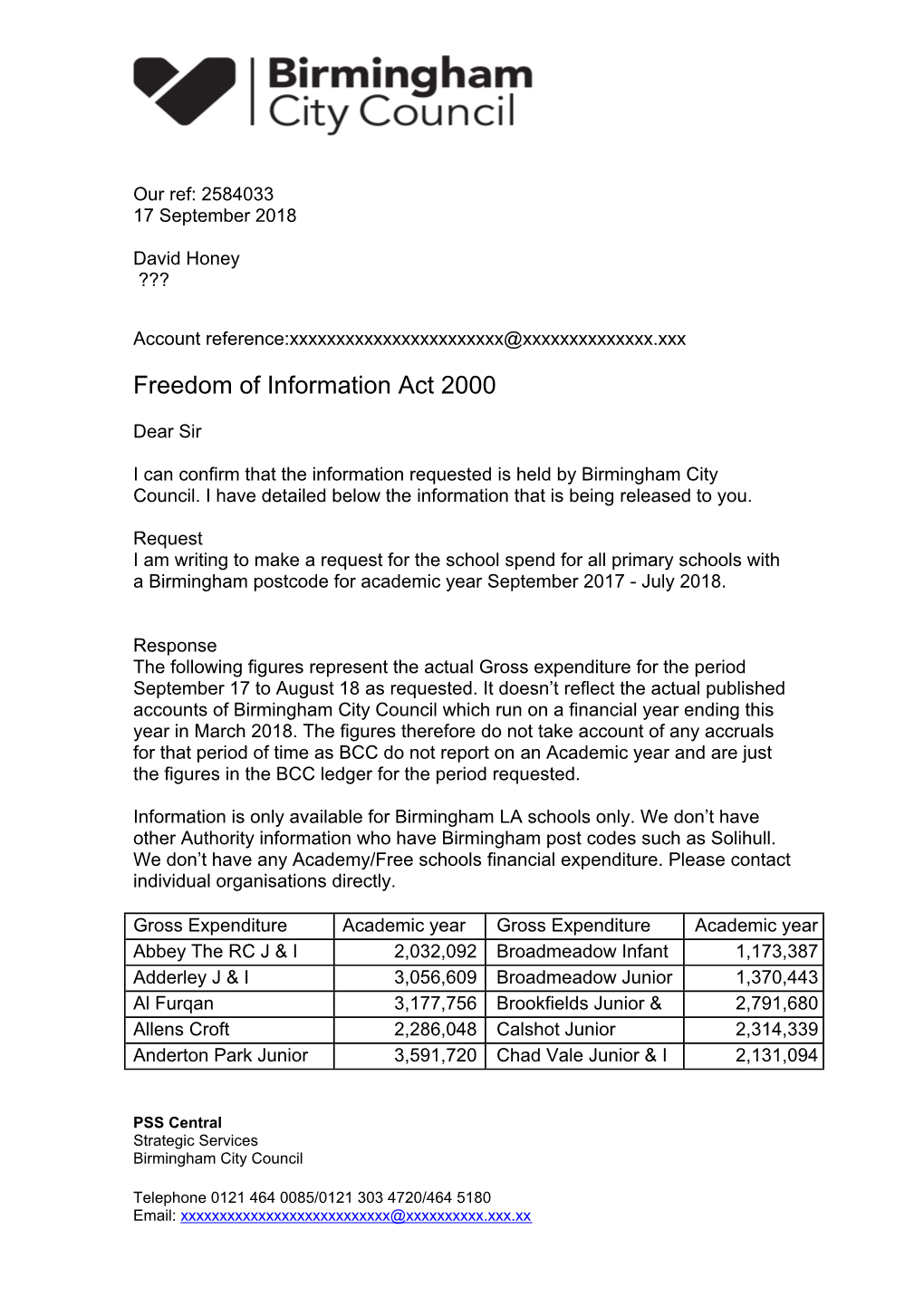 Freedom of Information Act 2000