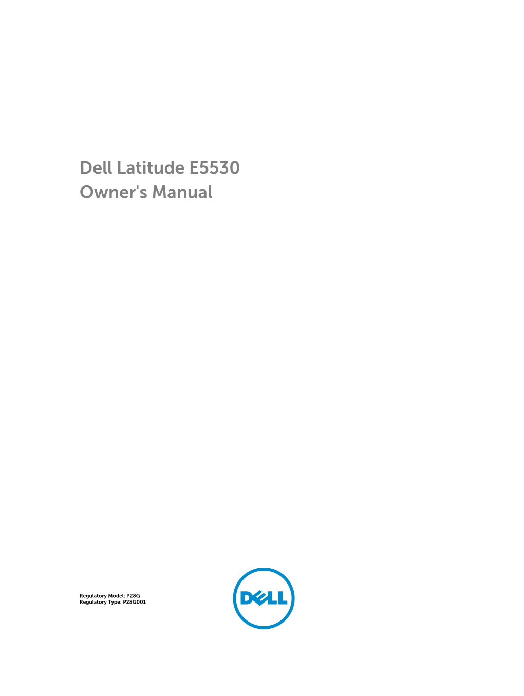 Dell Latitude E5530 Owner's Manual