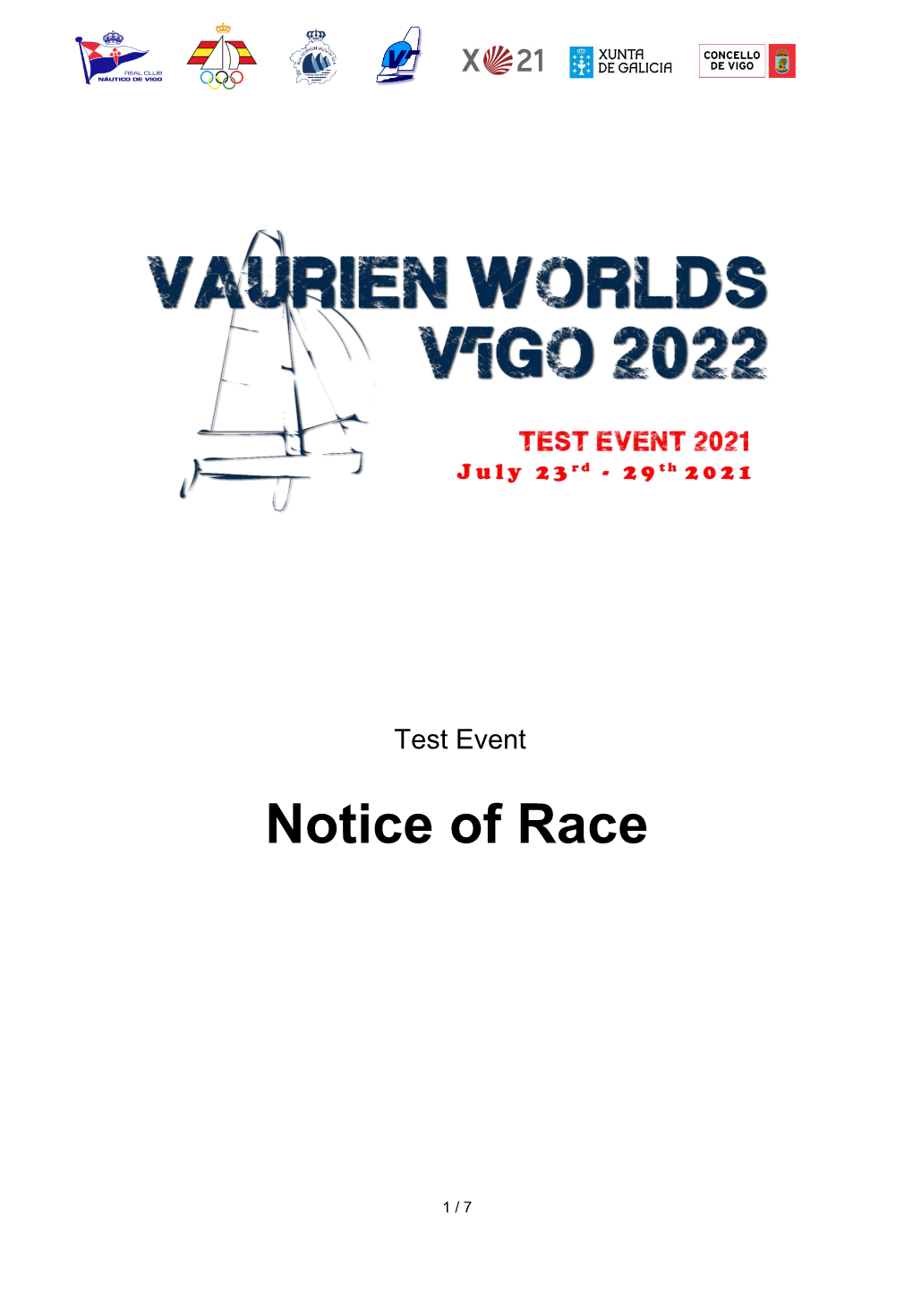 Notice of Race