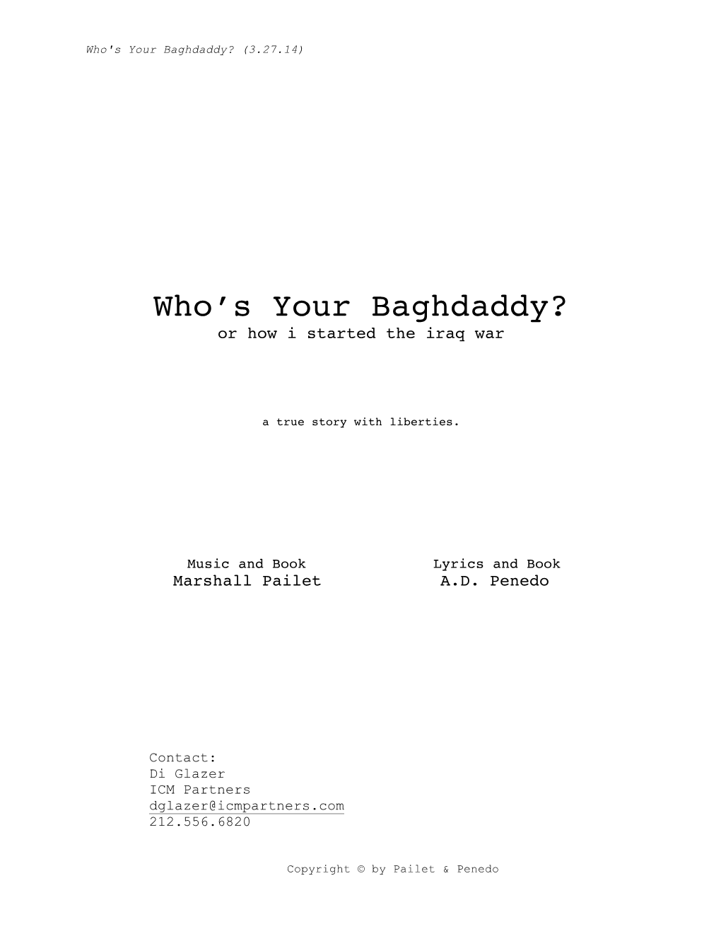 Who's Your Baghdaddy? (3.27.14)