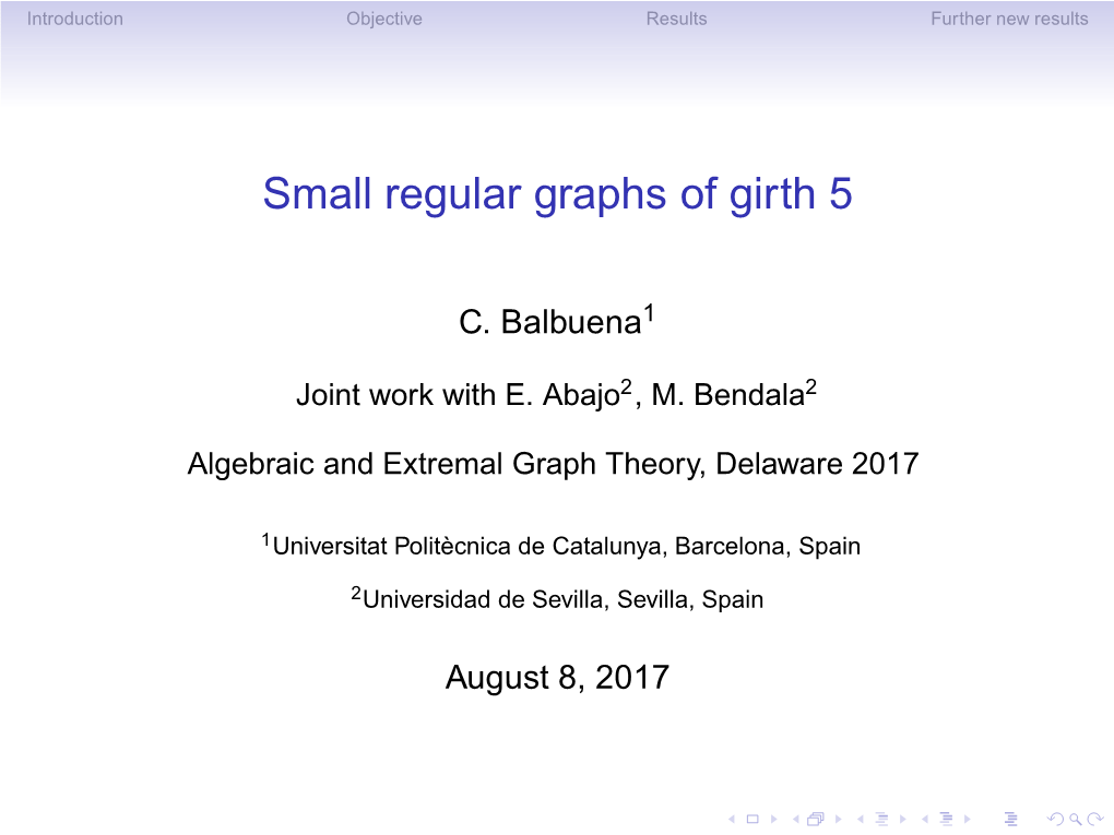 Small Regular Graphs of Girth 5