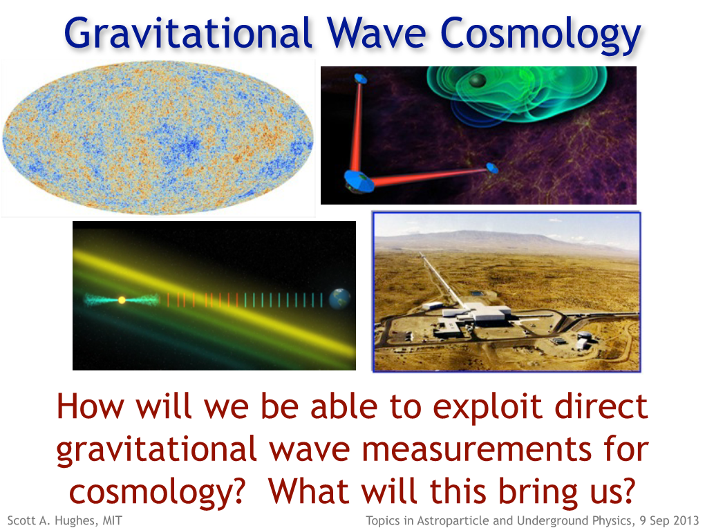 Gravitational Wave Cosmology