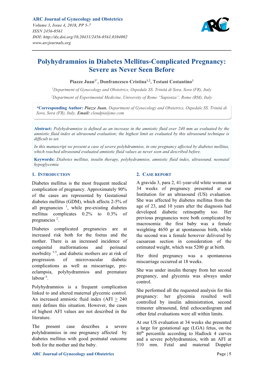 Polyhydramnios in Diabetes Mellitus-Complicated Pregnancy: Severe As Never Seen Before