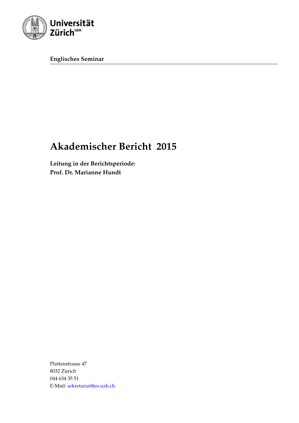 Akademischer Bericht 2015
