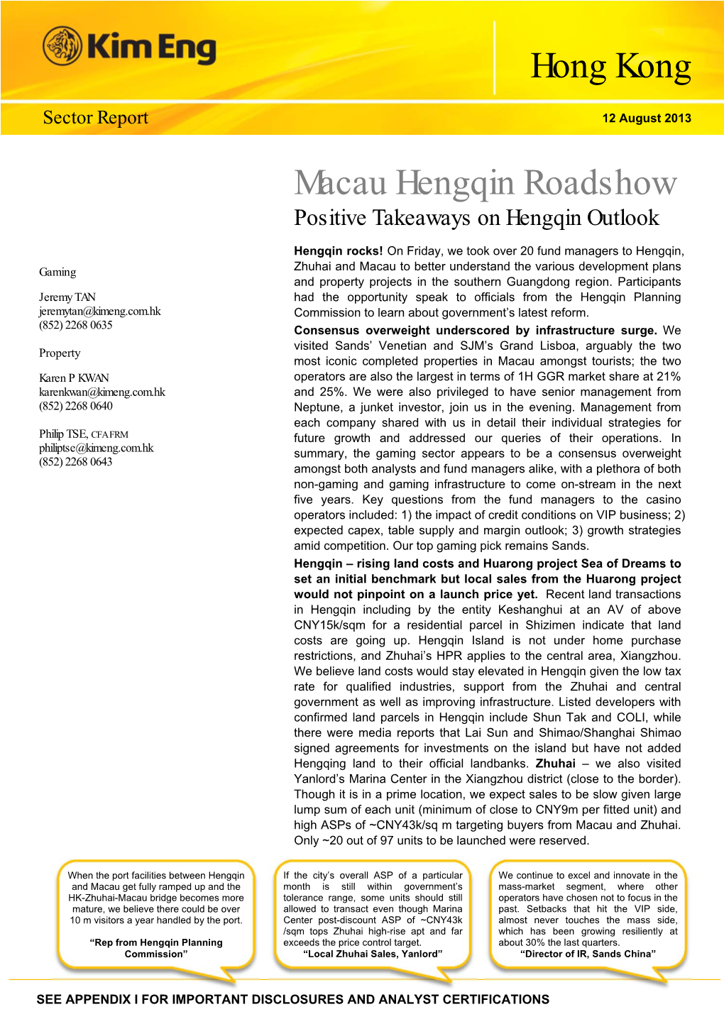 Hong Kong Macau Hengqin Roadshow