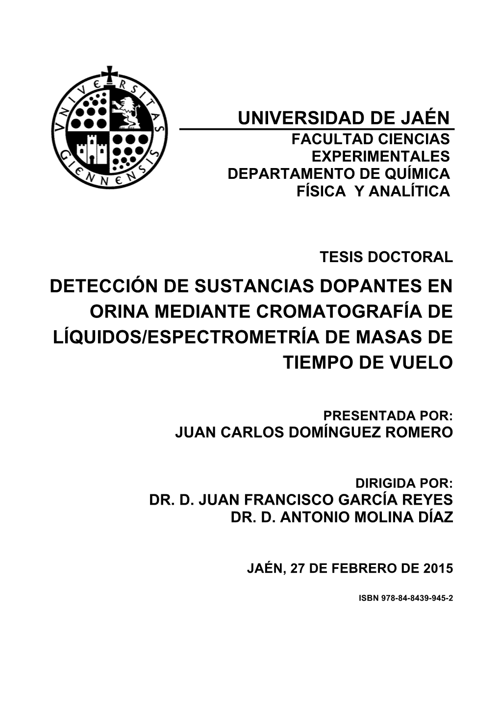 Detección De Sustancias Dopantes En Orina Mediante Cromatografía De Líquidos/Espectrometría De Masas De Tiempo De Vuelo