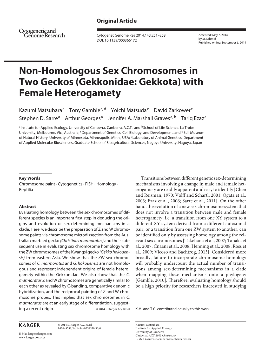 With Female Heterogamety