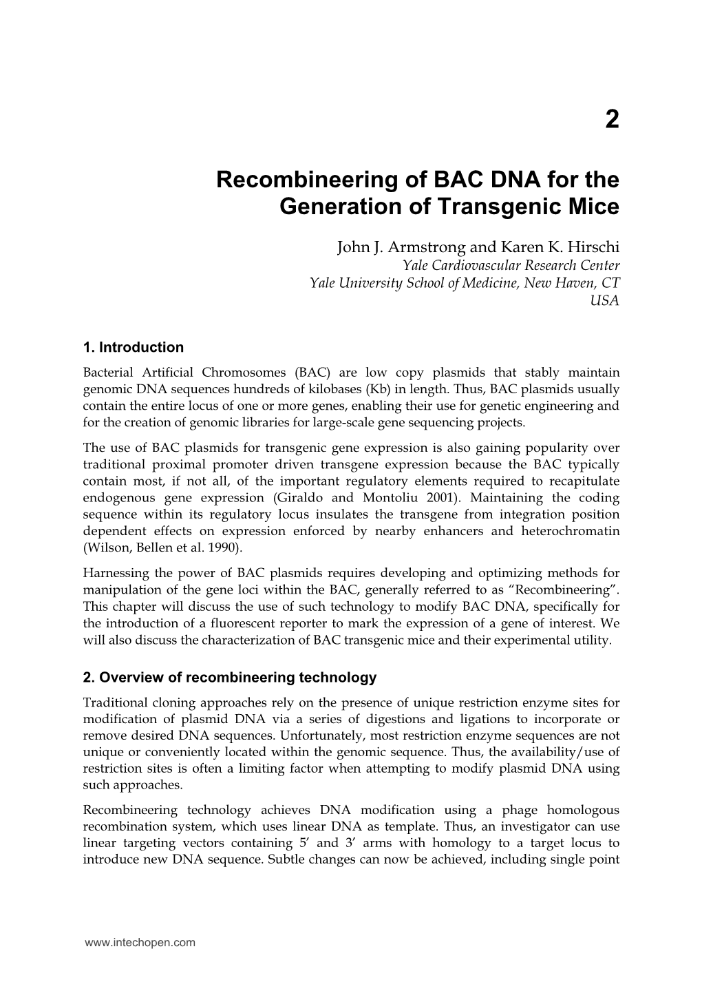 Recombineering of BAC DNA for the Generation of Transgenic Mice