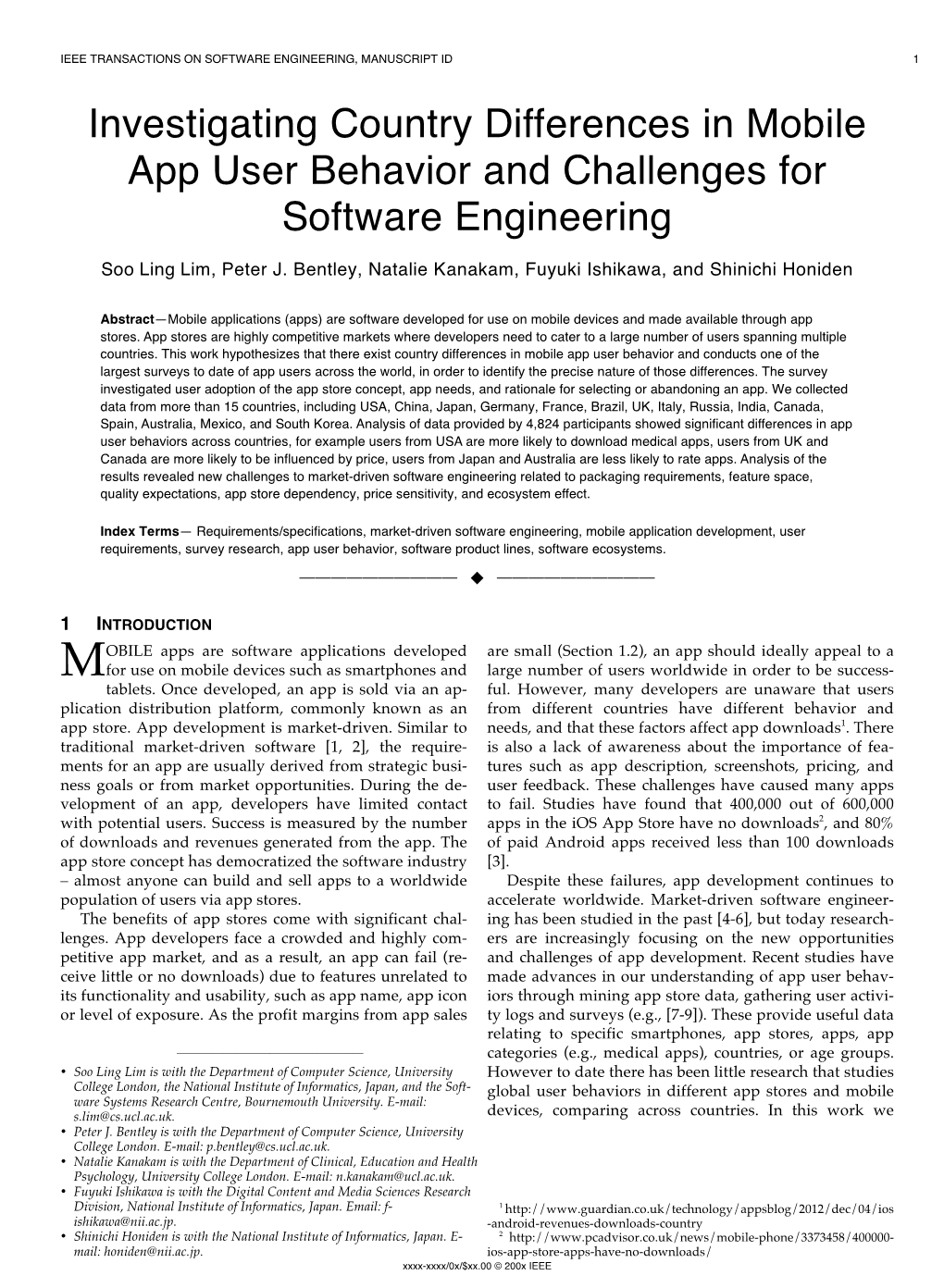 Investigating Country Differences in Mobile App User Behavior and Challenges for Software Engineering