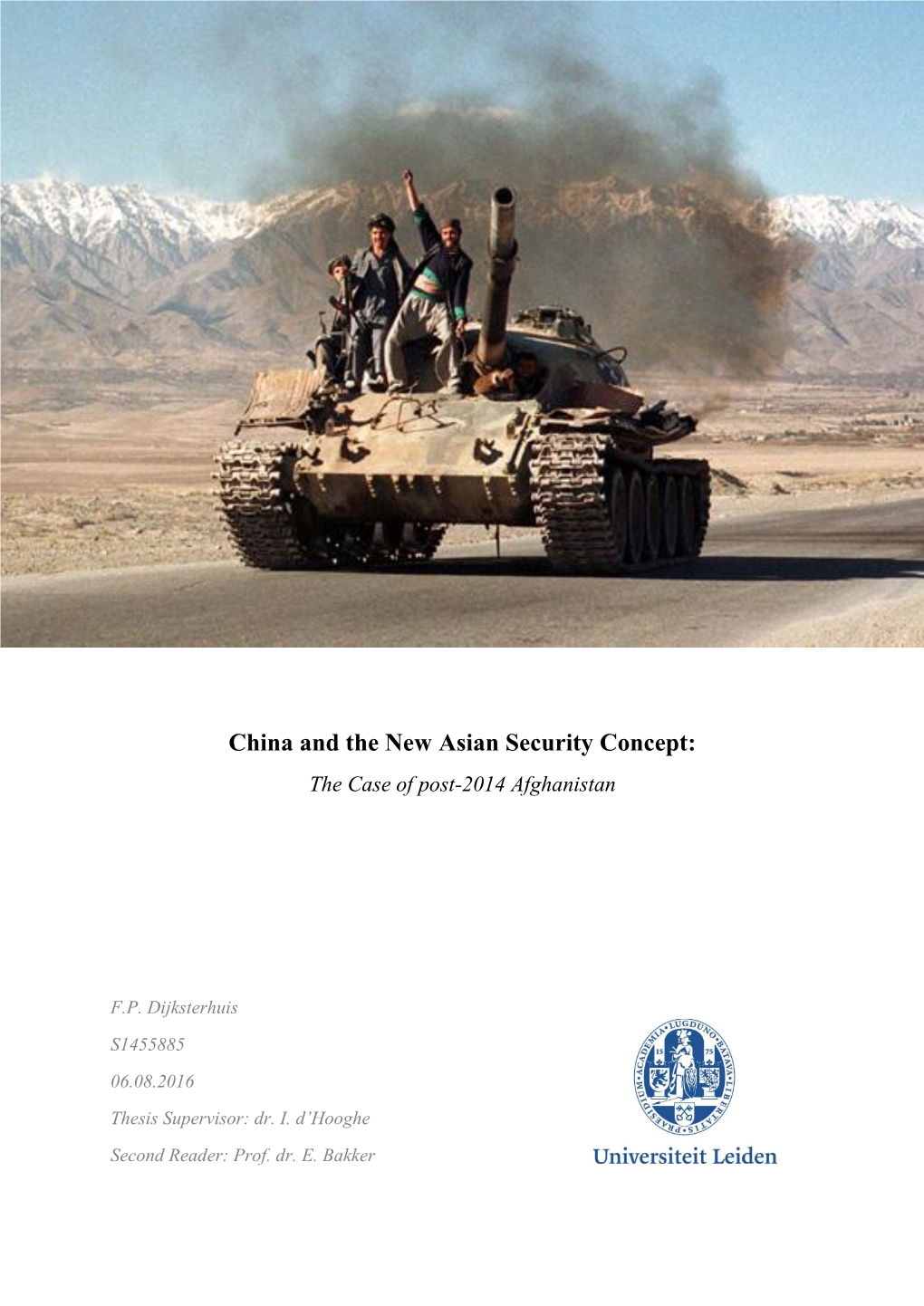 China and the New Asian Security Concept: the Case of Post-2014 Afghanistan