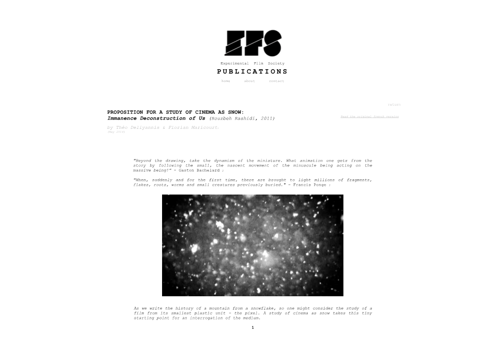 EFS Publications