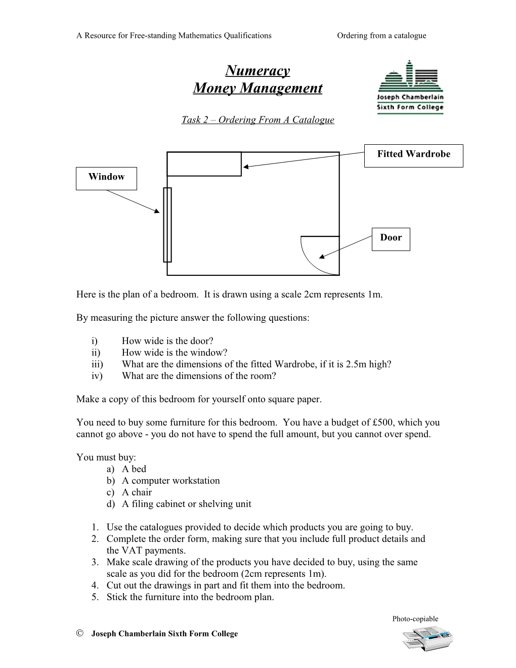 A Resource for Free-Standing Mathematics Qualifications Ordering from a Catalogue