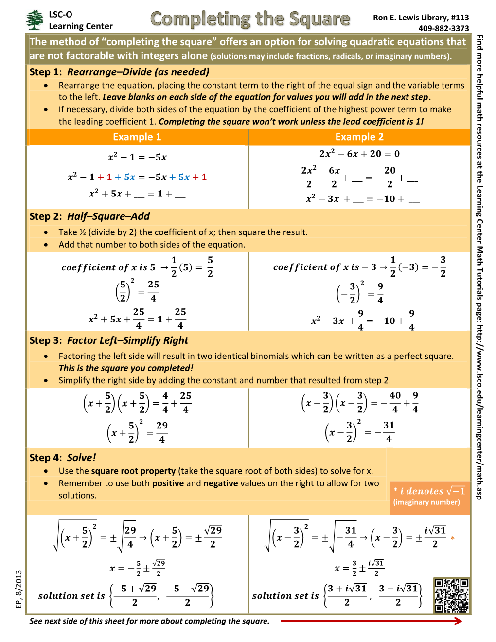 Completing the Square