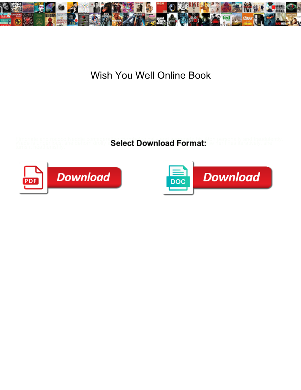 Wish You Well Online Book