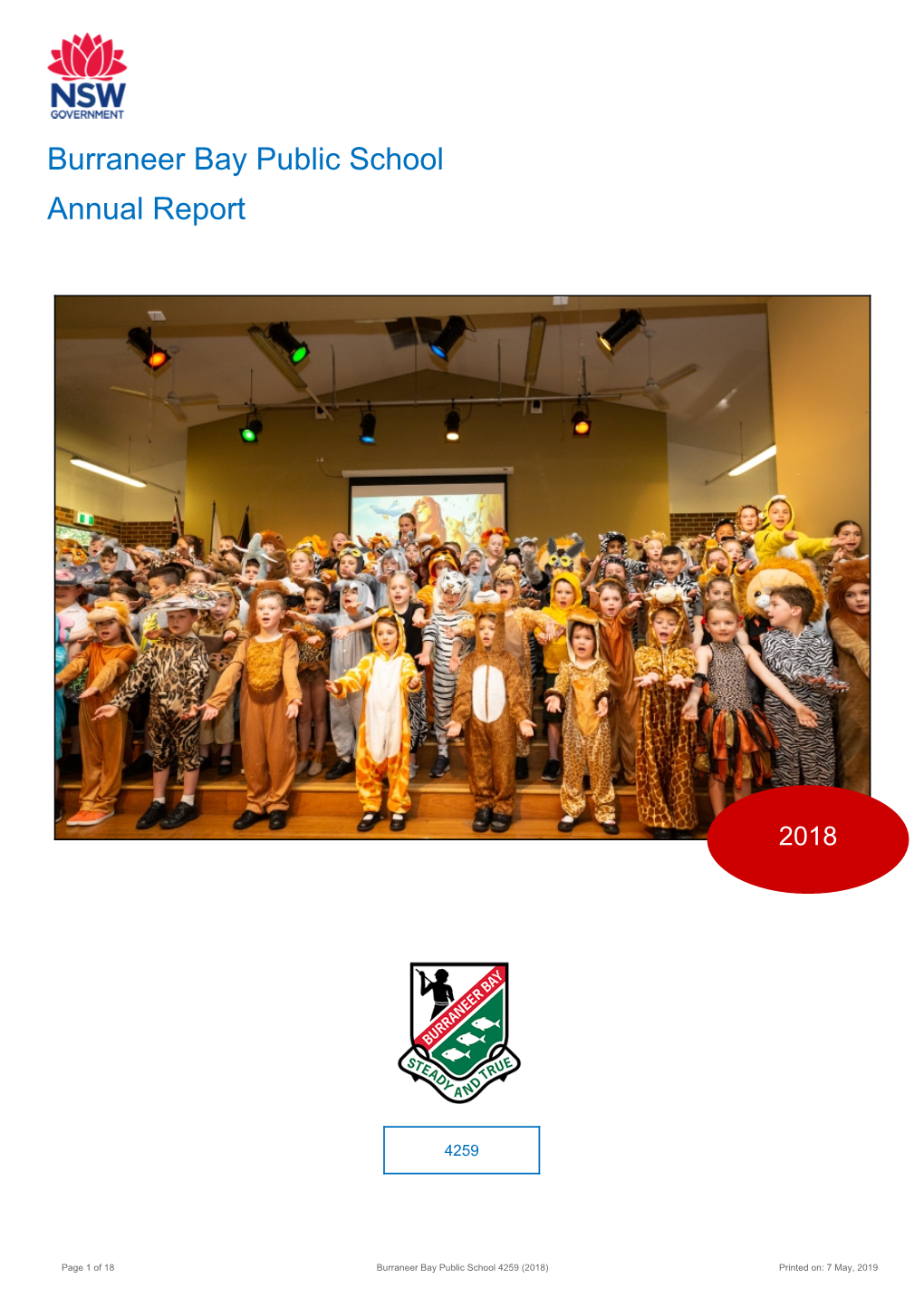 2018 Burraneer Bay Public School Annual Report