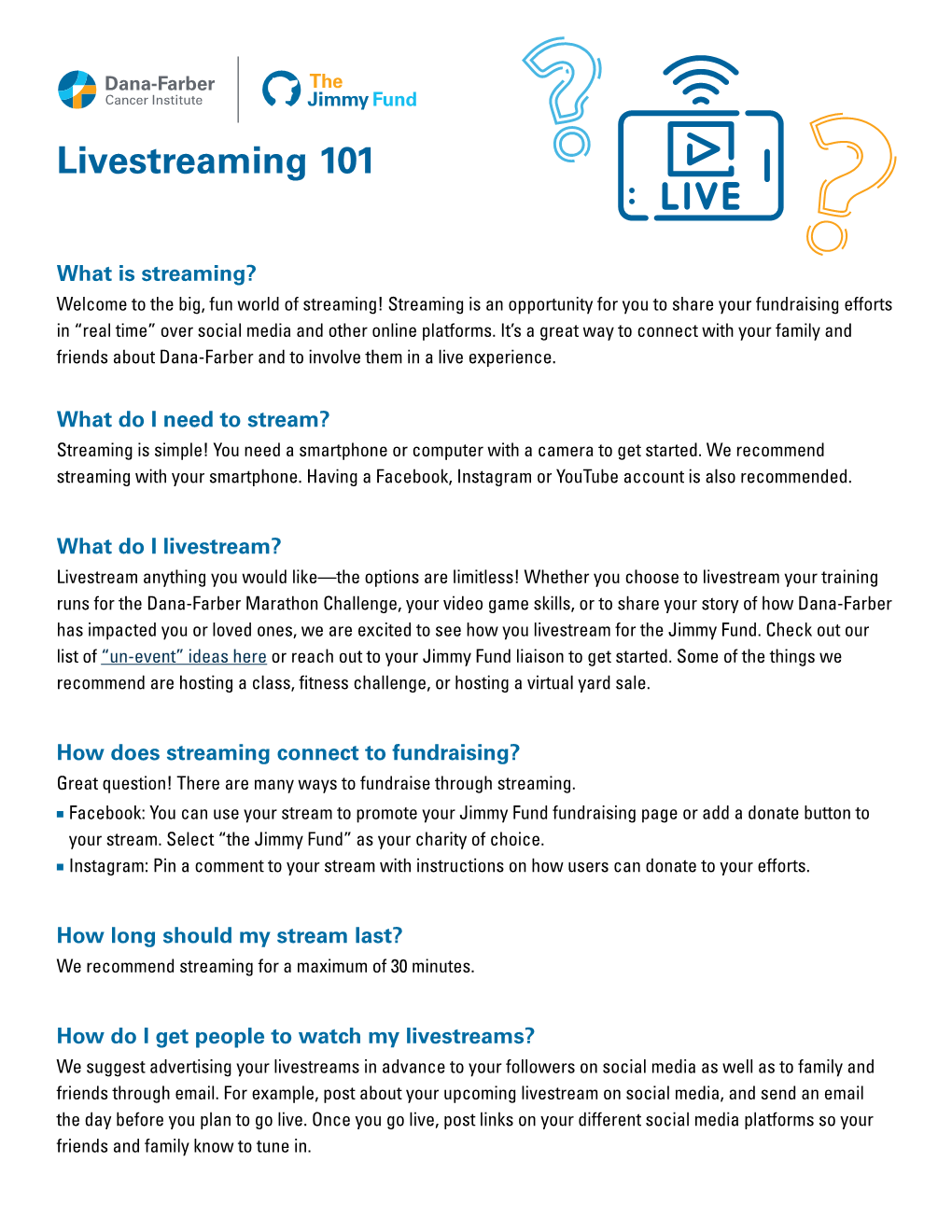 Livestreaming 101