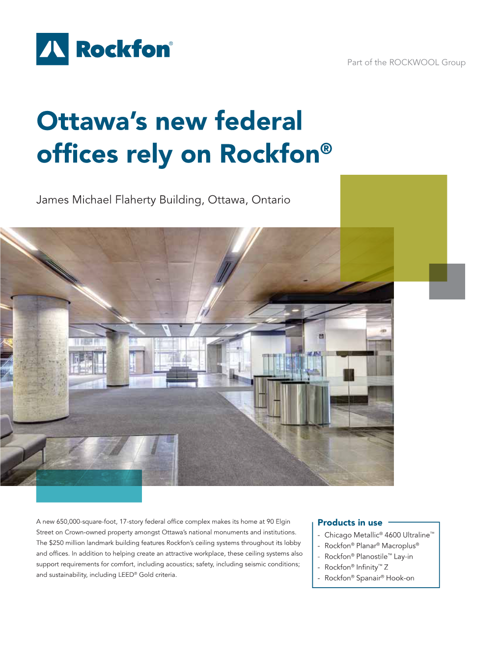 Rockfon-LEED, GREENGUARD Gold, Specialty Metal-Government Of