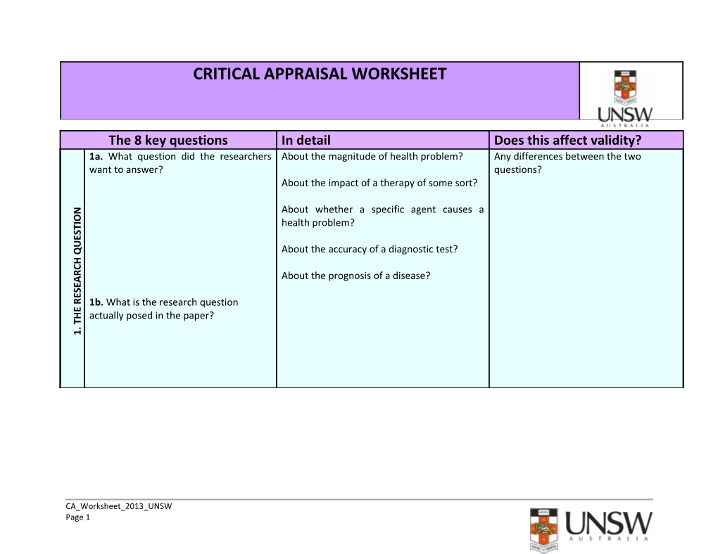 Any Threat to External Validity (The Extent to Which the Result Will Apply Widely)?