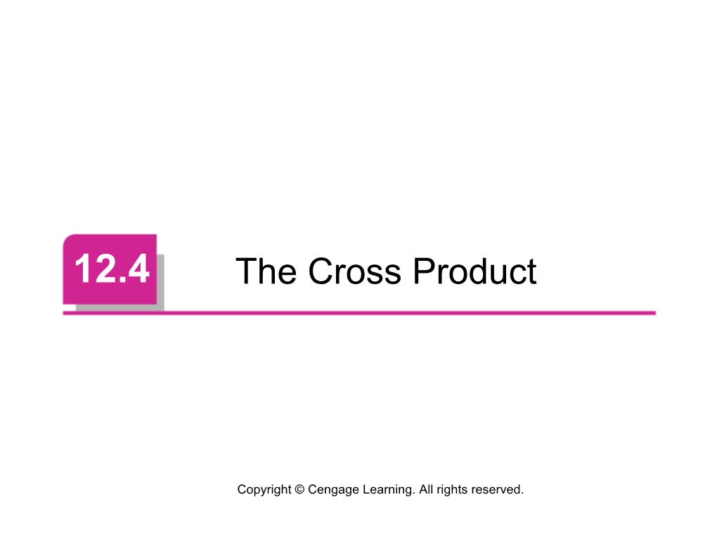 The Cross Product