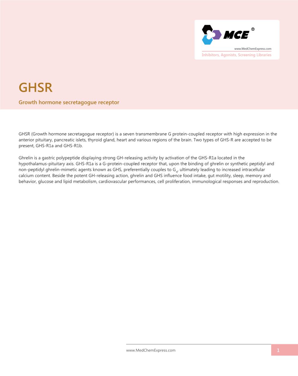 Growth Hormone Secretagogue Receptor