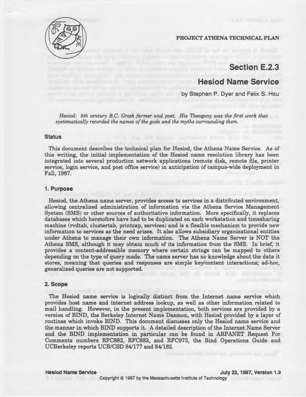 Section E.2.3 Hesiod Name Service by Stephen P