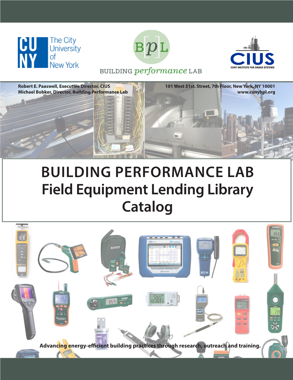 BUILDING PERFORMANCE LAB Field Equipment Lending Library Catalog