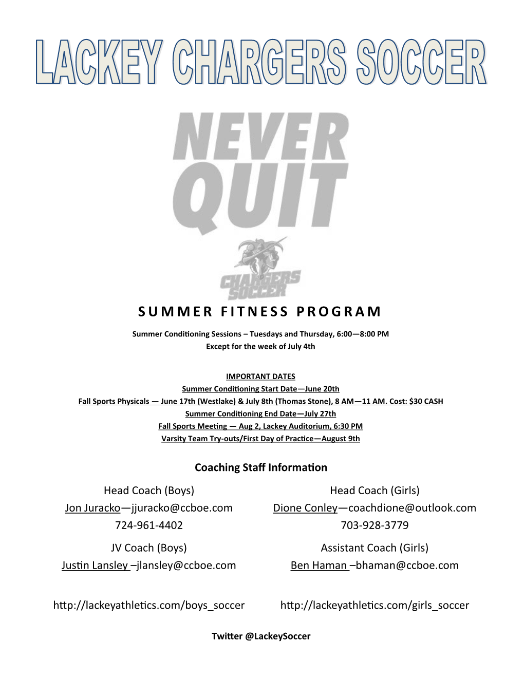 Summer Fitness Program