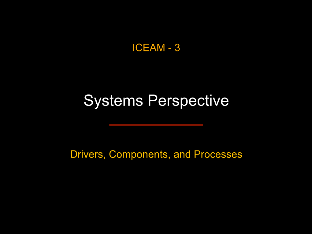 Systems Perspective