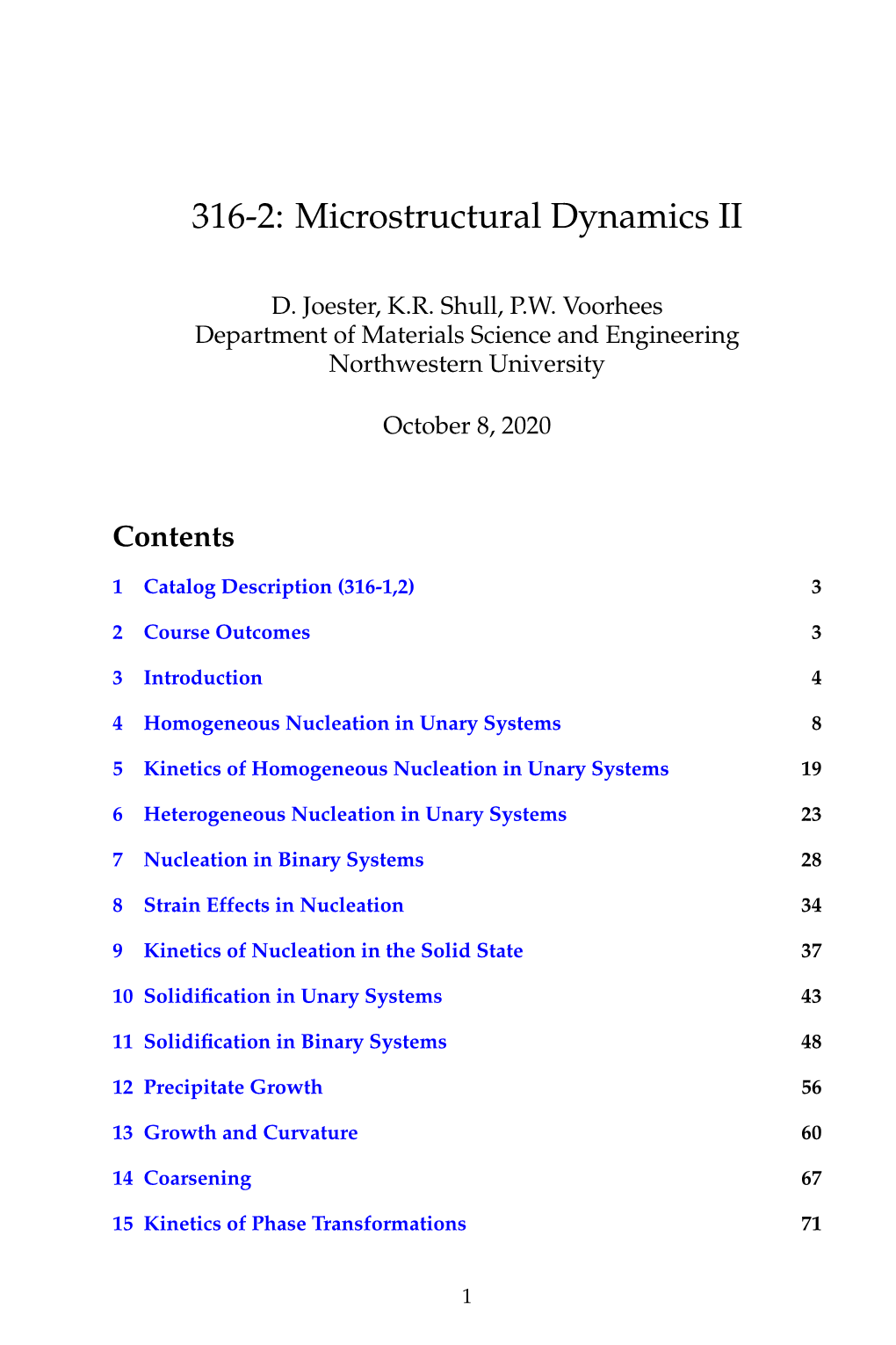 316-2: Microstructural Dynamics II