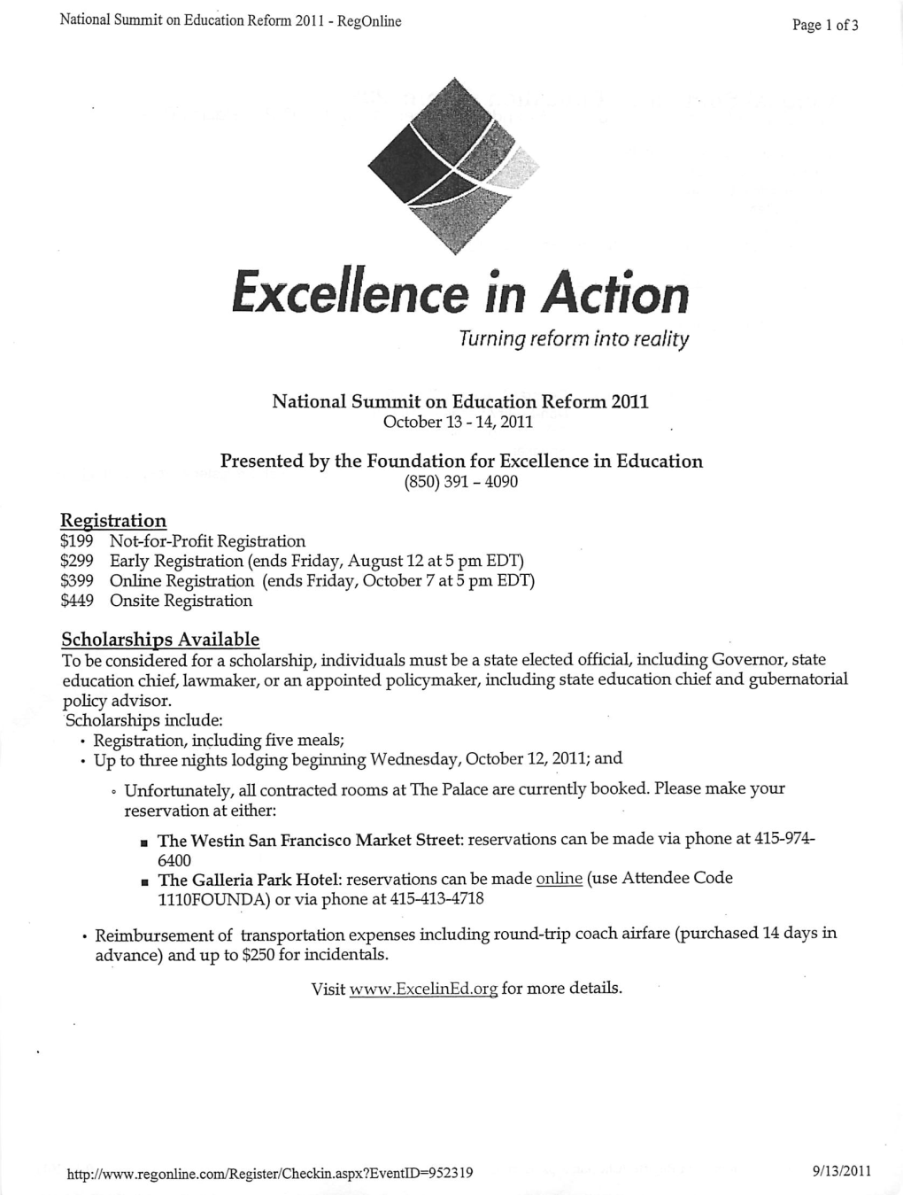 Excellence in Action Turning Reform Into Reality
