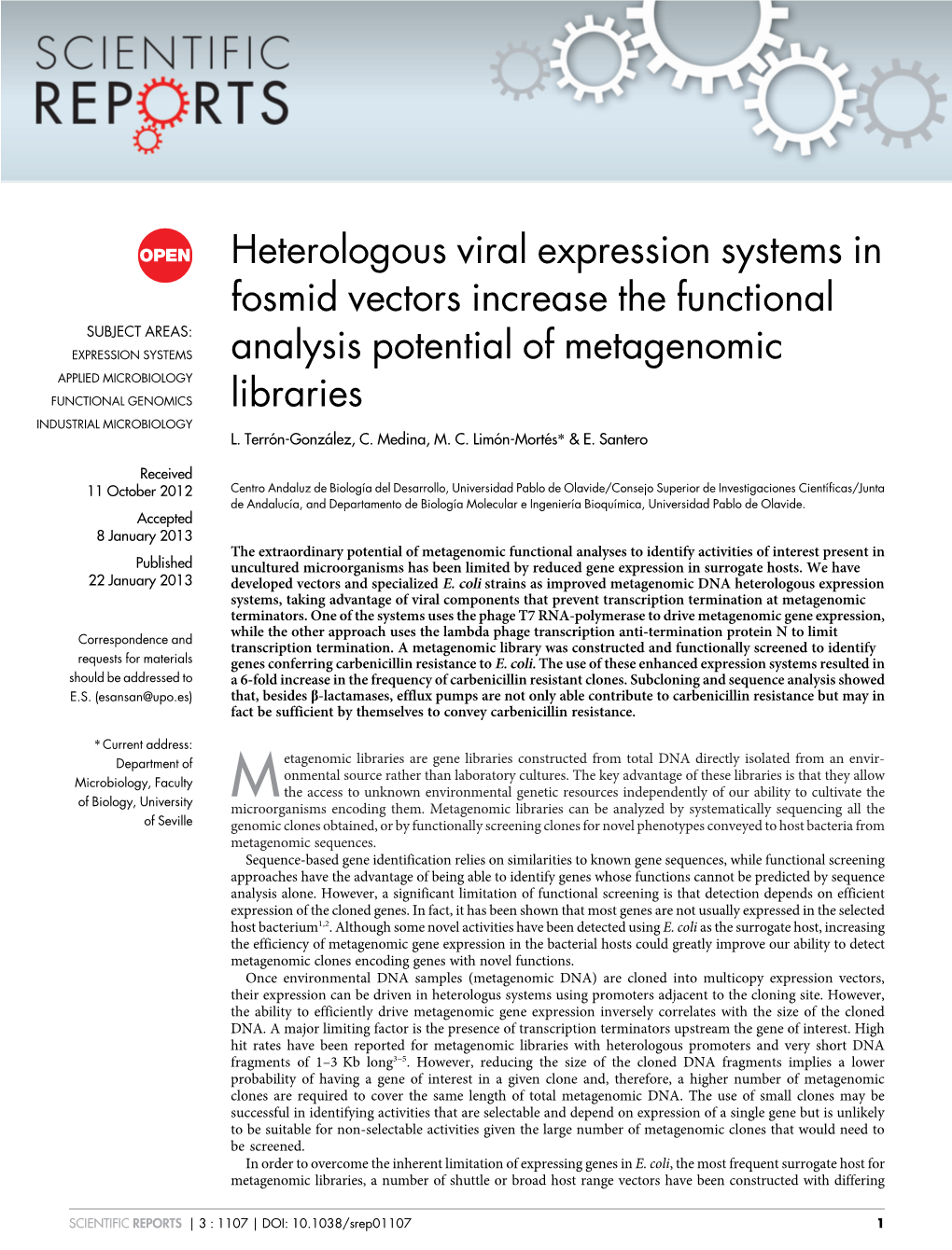 Heterologous Viral Expression Systems in Fosmid Vectors Increase