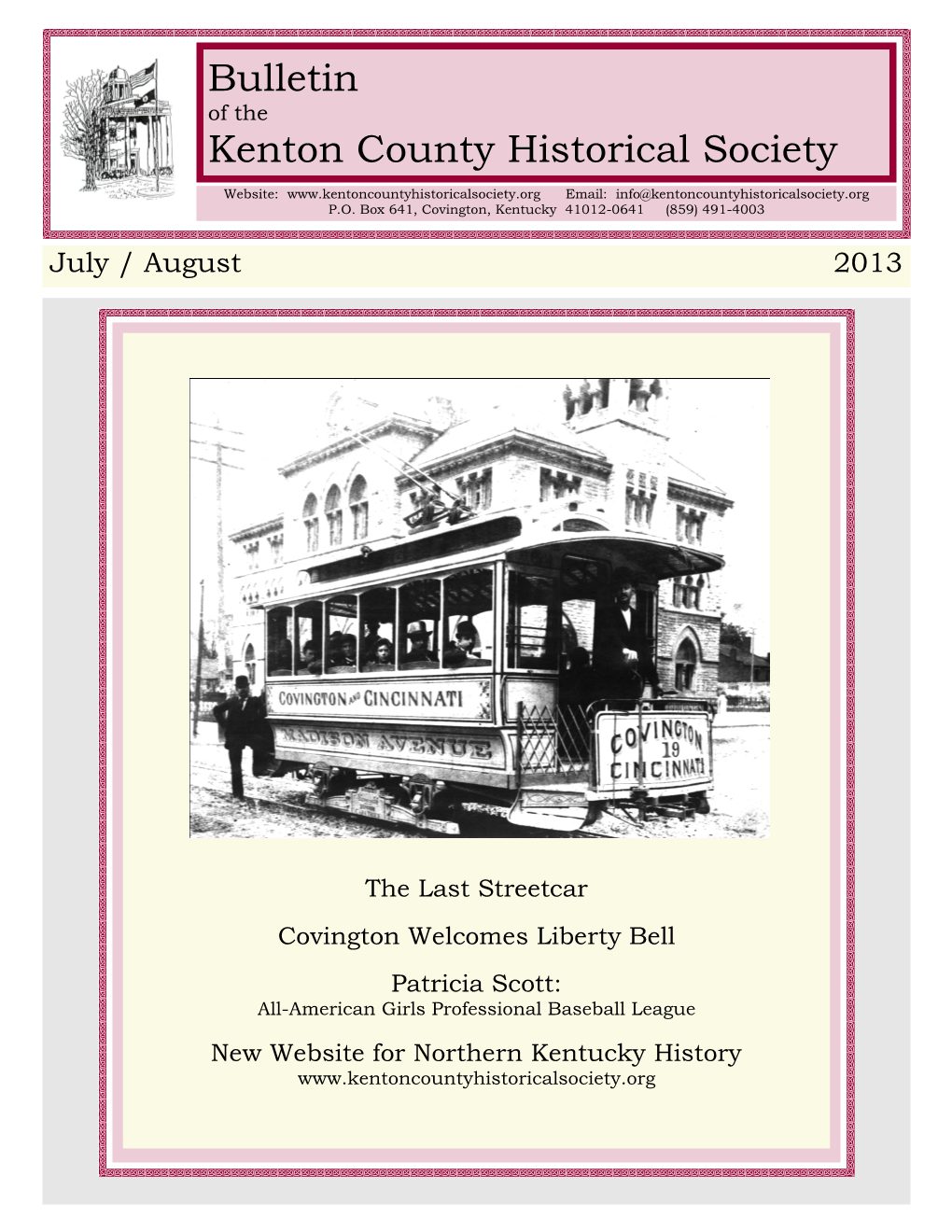 New Website for Northern Kentucky History the Last Streetcar